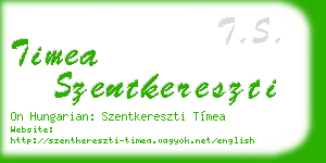 timea szentkereszti business card