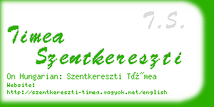 timea szentkereszti business card